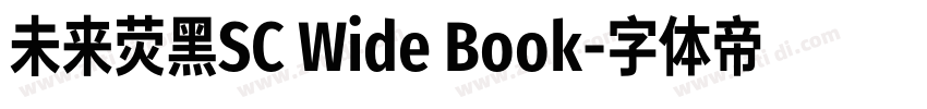 未来荧黑SC Wide Book字体转换
